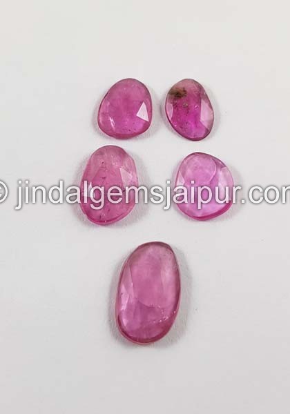 Rubellite Rose Cut Slices